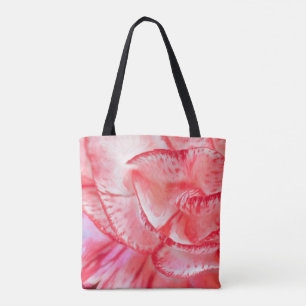 Red Carnation All-Over-Print Tote Bag, Medium Bag