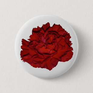 Red Carnation Button