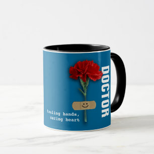 Red Carnation Doctor Appreciation Gift Mug