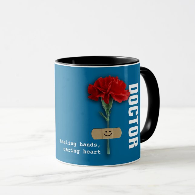 Red Carnation Doctor Appreciation Gift Mug (Front Right)