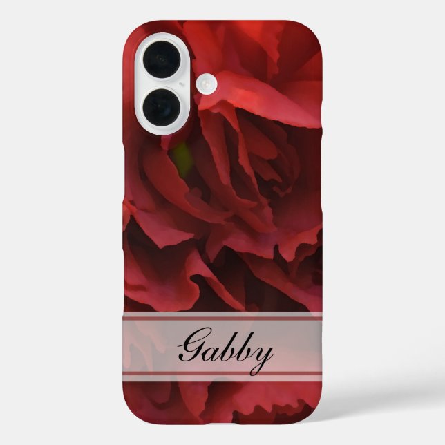 Red Carnation Floral Case-Mate iPhone Case (Back)