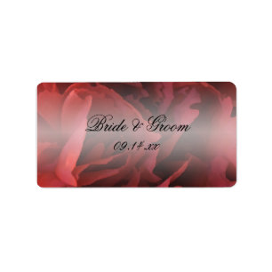 Red Carnation Floral Wedding Favor Tags