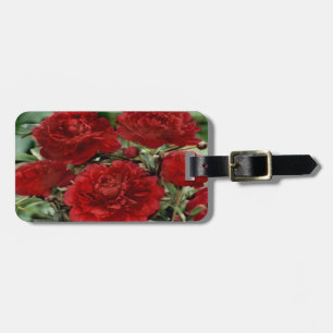 Red Carnation Flowers Luggage Tag