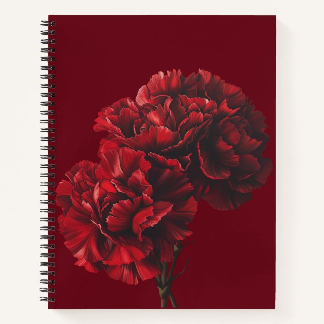 Red Carnations Notebook (Front)