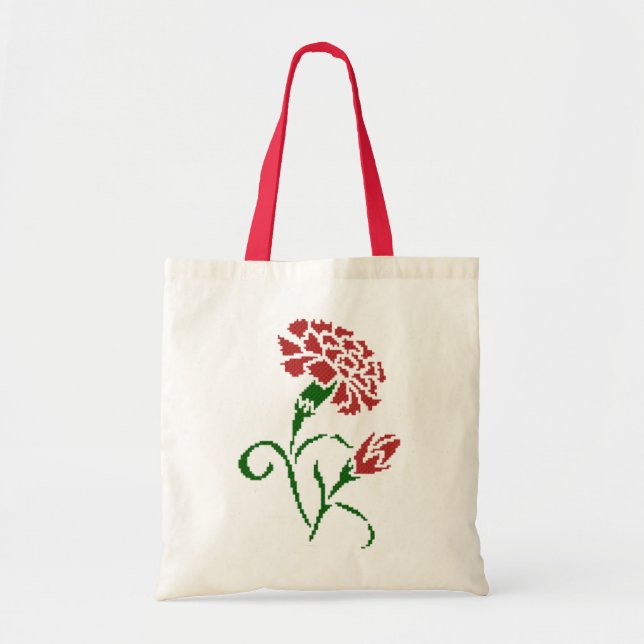 Red Carnations Tote Bag (Front)