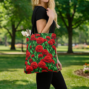 Red Carnations Tote Bag