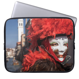 Red carnival mask in Venice, Italy Laptop Sleeve