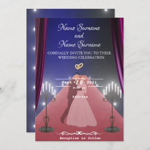 Red Carpet-candles Invitation