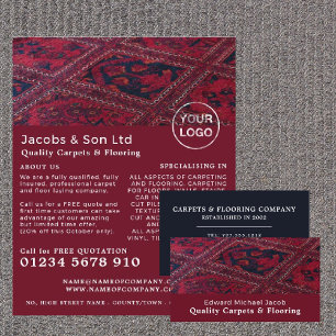 Red Carpet, Carpet Layer, Fitter Business Card