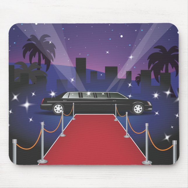 Red Carpet Celebrity Limo Mouse Mat (Front)