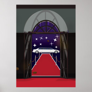 Red Carpet Celebrity Limo Poster