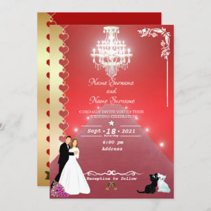 Red Carpet-chandelier Invitation