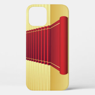 Red Carpet Elegance: Vintage Background. iPhone 12 Case