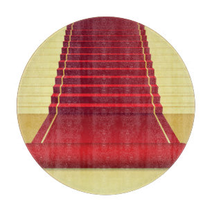 Red Carpet Elegance: Vintage Background. Cutting Board