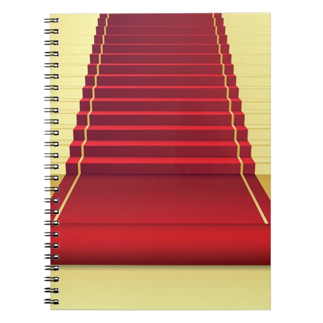 Red Carpet Elegance: Vintage Background. Notebook (Front)