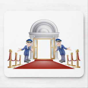 Red carpet entrance mouse mat