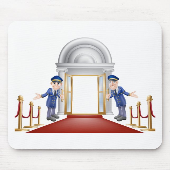 Red carpet entrance mouse mat (Front)