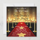 Red Carpet Hollywood Bat Mitzvah Birthday  Invite<br><div class="desc">This Bat Mitzvah party invitation is easily customised for your party or any event by choosing the "Customise it!" button to begin adding your event details,  font style,  font size & colour,  and wording.  ******************************************************************************</div>