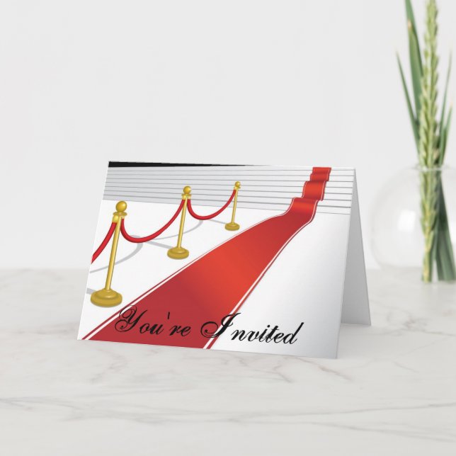 Red Carpet Invitation Card (Front)