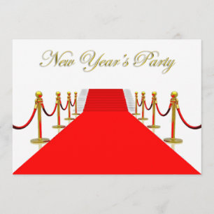 Red Carpet New Year's Party Invitation