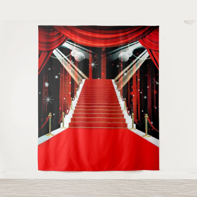 Red Carpet Photo Backdrop  Tapestry (Front)