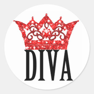 Red Carpet Tiara DIVA Stickers