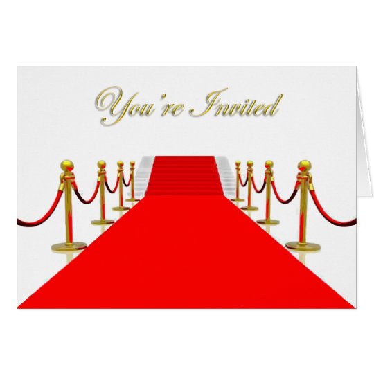 Red Carpet You're Invited Card