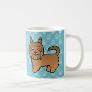 Red Cartoon Australian Terrier Coffee Mug