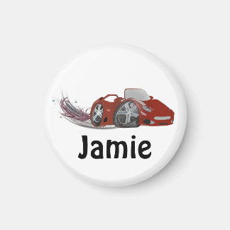 Red Cartoon Car Magnet