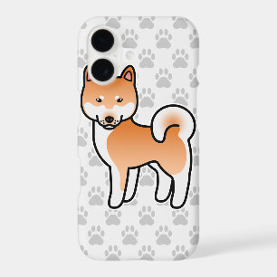 Red Cartoon Shiba Inu