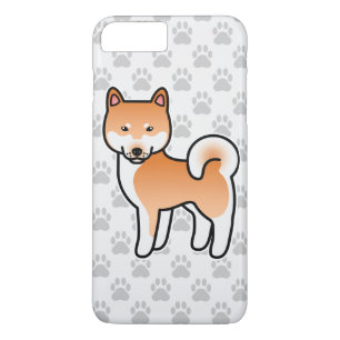 Red Cartoon Shiba Inu iPhone 8 Plus/7 Plus Case
