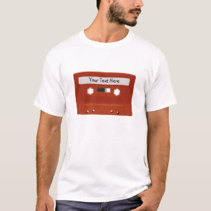 Red Cassette Tape Customisable T-Shirt