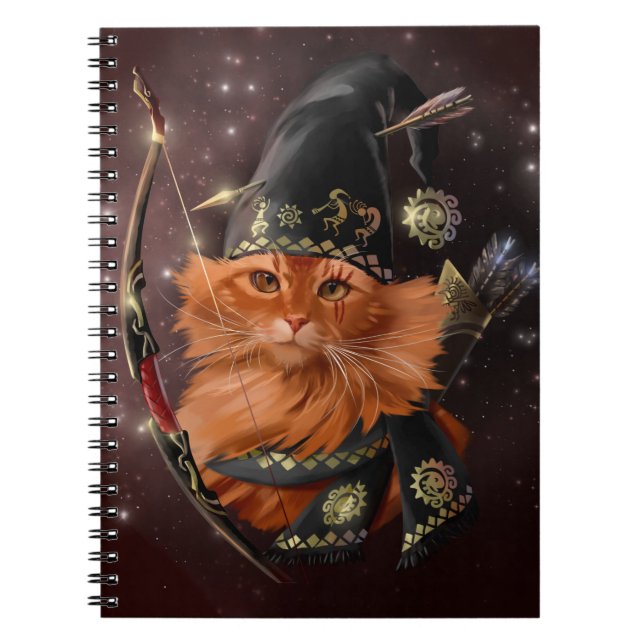Red cat-archer notebook (Front)