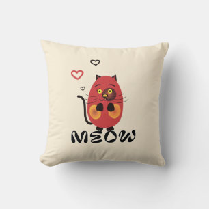 Red cat cushion