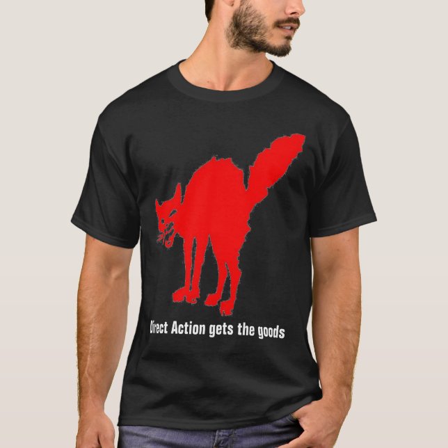 Red Cat Direct Action T-Shirt (Front)