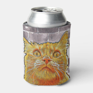 Red Cat in Trouble. Can Cooler
