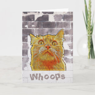 Red Cat in Trouble. Card