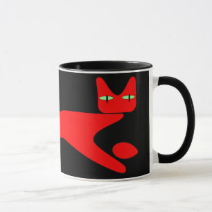 red cat Mug
