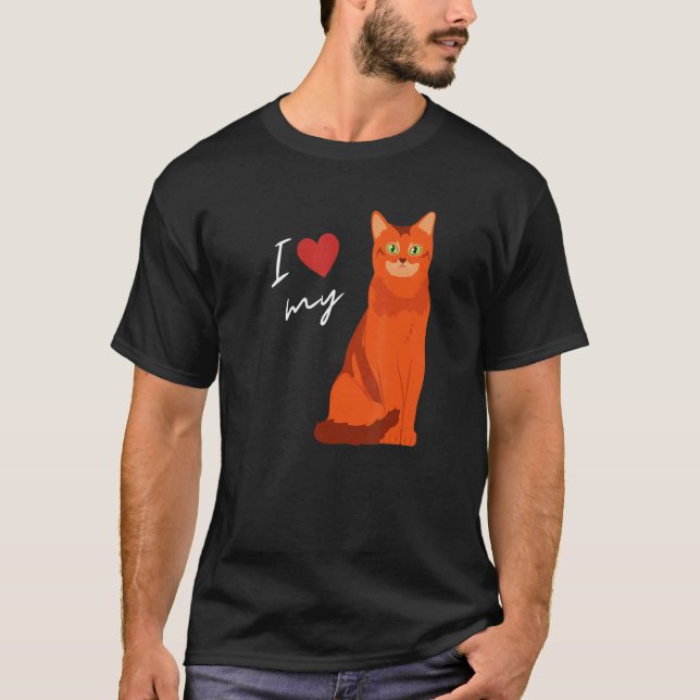 Red Cat Mum For Cat T-Shirt (Front)
