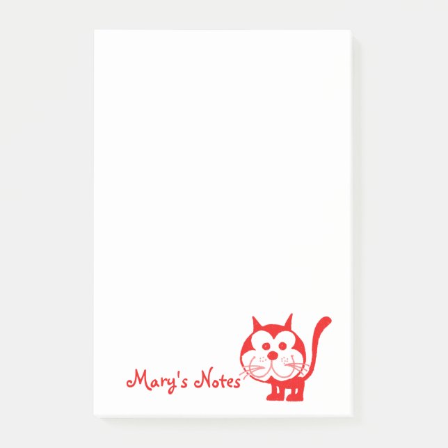 Red Cat Post-It Notes (Front)