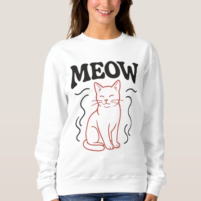 Red cat sweatshirt (Front)