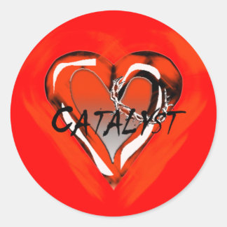 Red Catalyst Classic Round Sticker