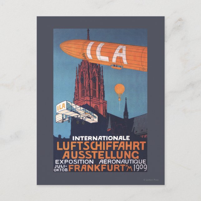 Red Cathedral - 1st Aeronautical Exposition Postcard (Front)