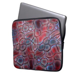 Red cell tissue with soft light flare or inflated laptop sleeve