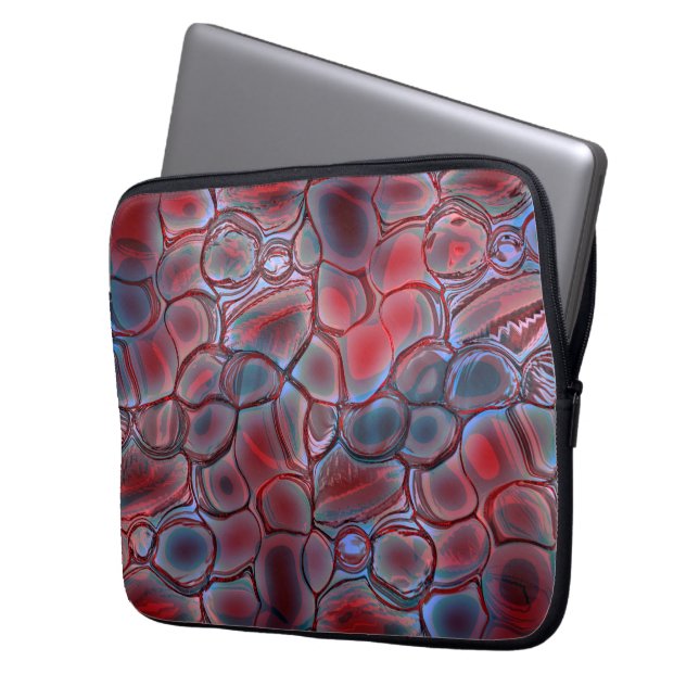 Red cell tissue with soft light flare or inflated  laptop sleeve (Front Left)