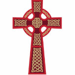 Red Celtic Cross Photo Sculpture<br><div class="desc">Red Celtic Cross iPod Touch Case.  Celtic Crosses were mostly made of stone,  and remained an inspirational symbol around Ireland,  Wales,  and Britain.  Eventually,  the Celtic Cross spread throughout the British Isles.  This design is available in various colours,  so be sure to check out my other Celtic Cross products!</div>