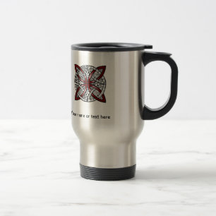 Red Celtic Knot Unique Artwork Travel Mug