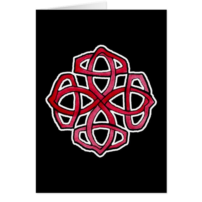 Red Celtic Knotwork Circle (Front)