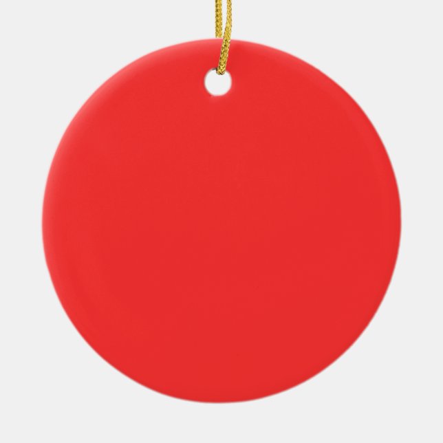 Red Ceramic Tree Decoration (Front)