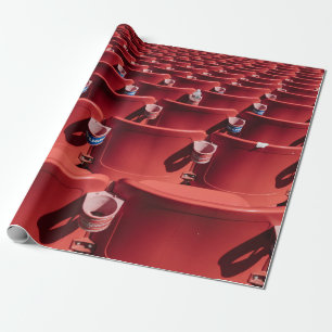Red chair lot wrapping paper